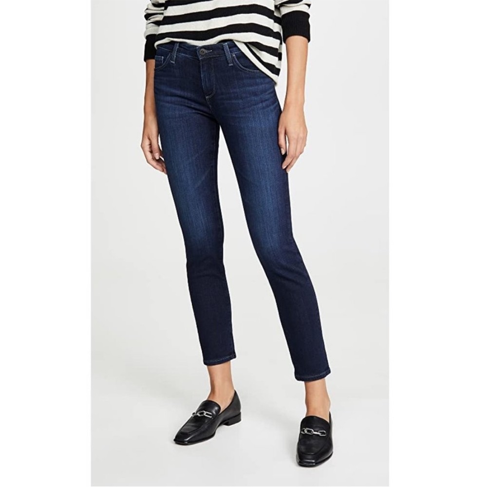 AG The Prima Ankle Cigarette Jeans in Dark Blue Sz 29